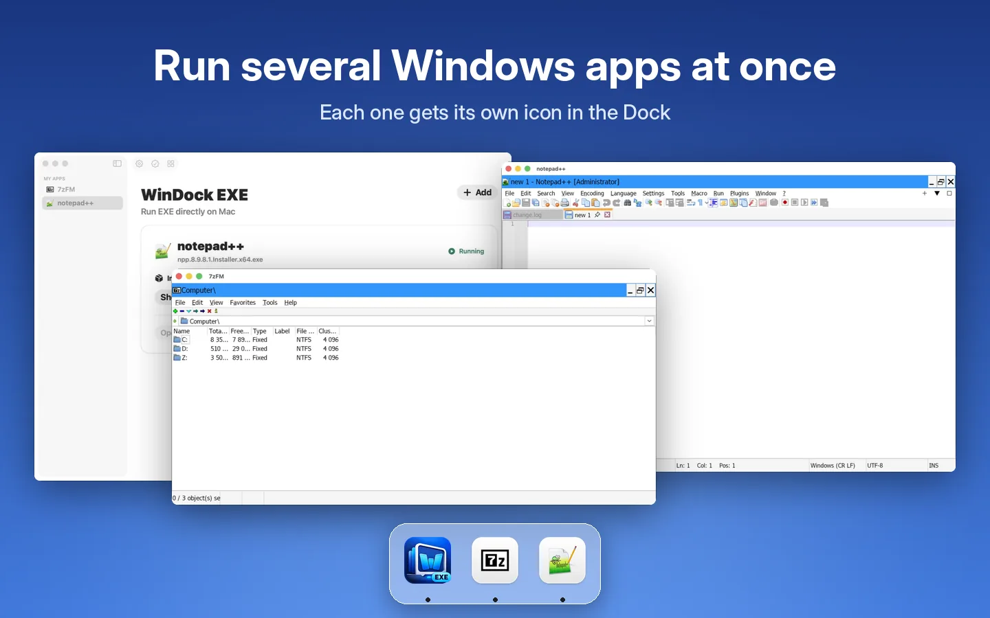 Run several Windows apps at once