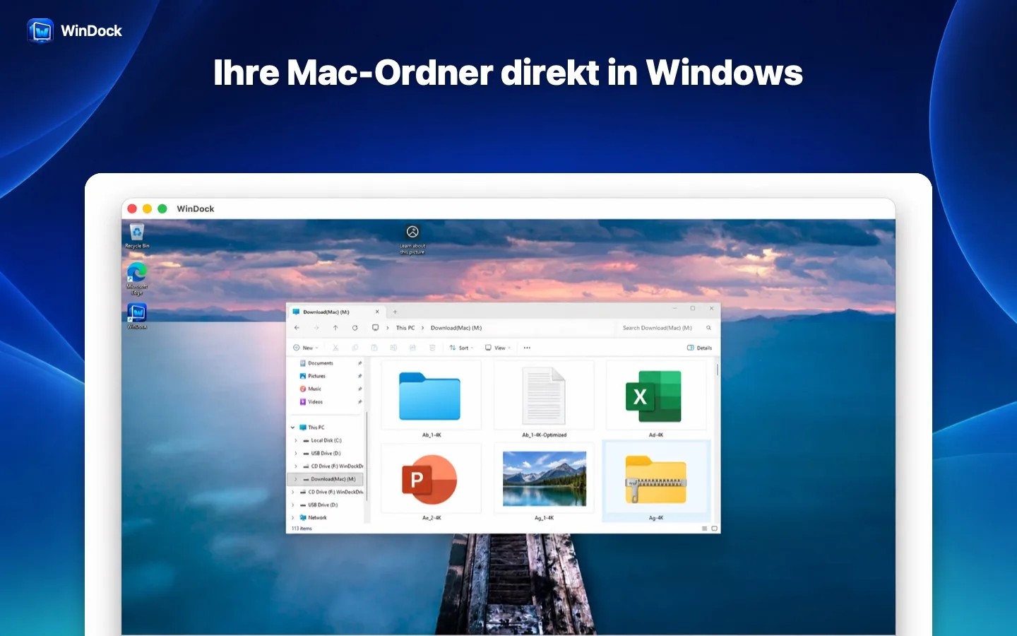 Mac-Ordner erscheinen als Windows-Laufwerk
