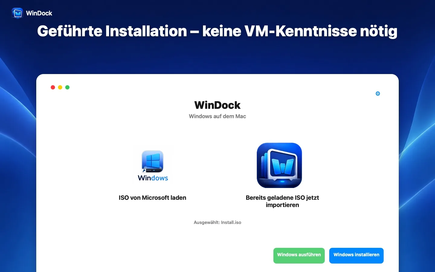 Geführte Windows-Installation