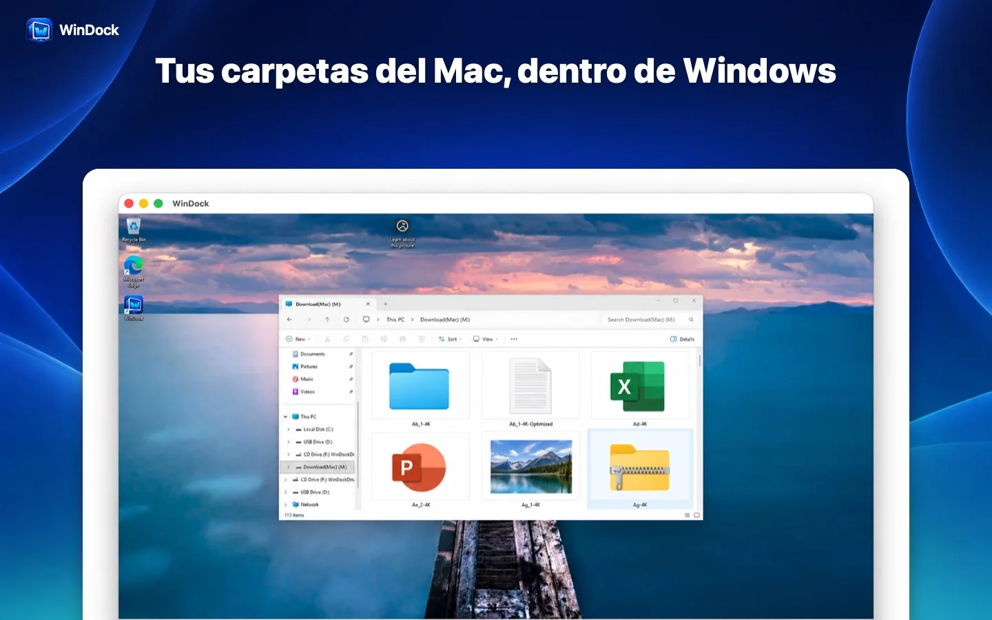Las carpetas del Mac aparecen como unidad de Windows