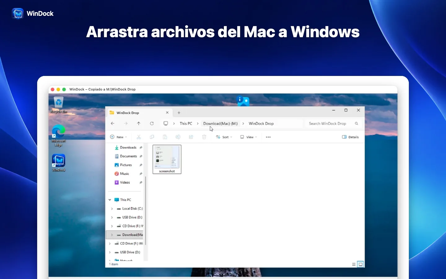 Arrastra archivos de tu Mac a Windows