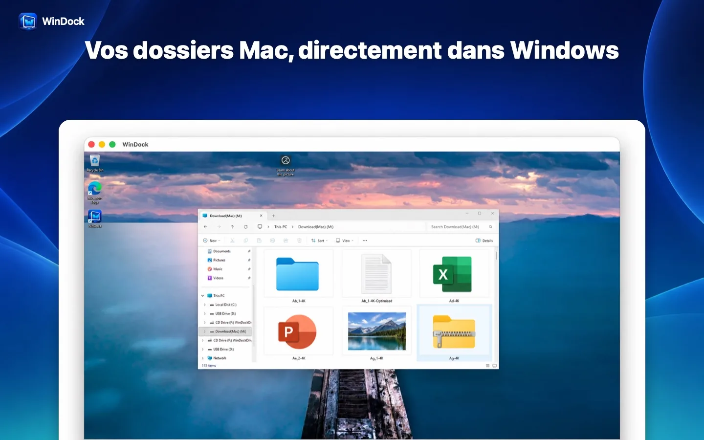 Les dossiers Mac apparaissent comme un lecteur Windows