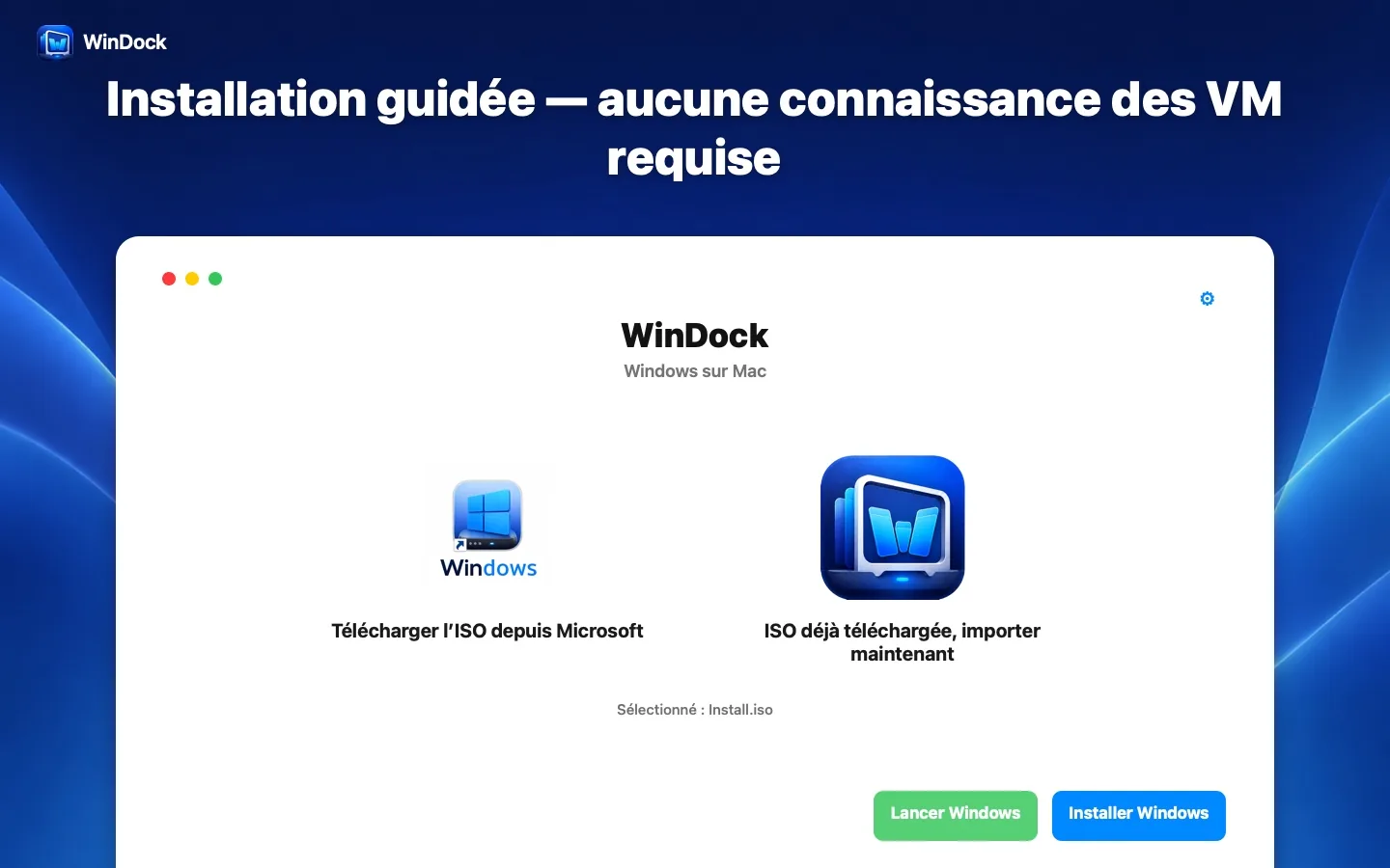 Installation guidée de Windows